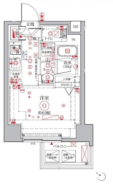 クレイシアＩＤＺ横浜桜木町の間取り