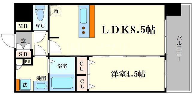 プレサンス玉造駅前の間取り