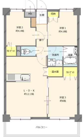 【間取り】 | ライオンズマンション今宿 | 家族構成やライフスタイルに合わせやすい、魅力的な間取り☆
