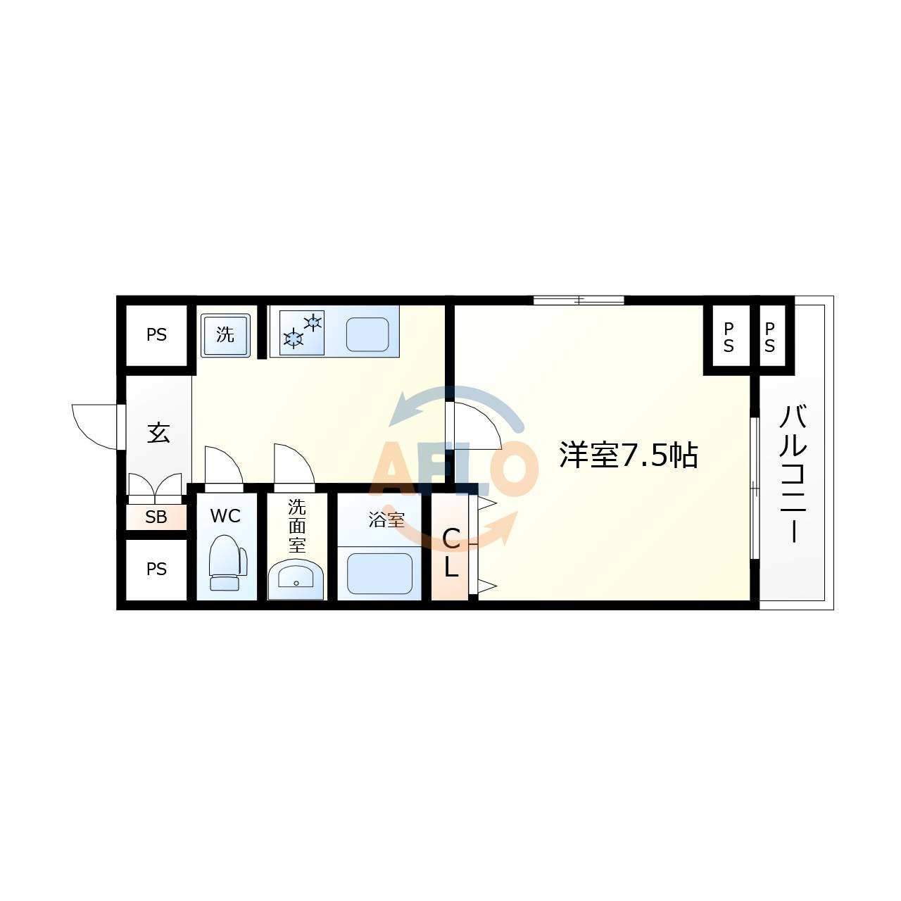 ふぁみ～ゆ弁天町の間取り|ふぁみ～ゆ弁天町　間取り