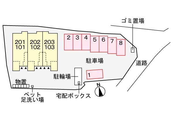 塩川アパート　一期の区画図