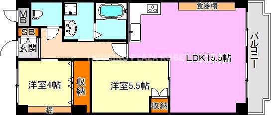ヴィンテージコート須磨山手の間取り