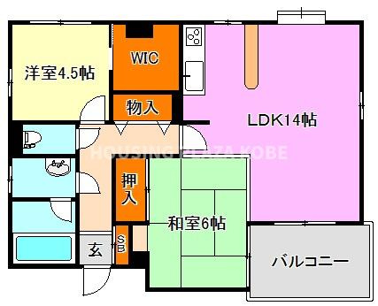 シュロス板宿の間取り