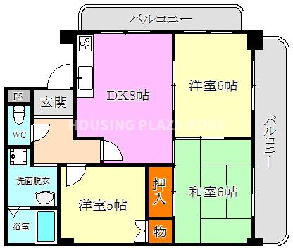 ドムールコスモス友が丘の間取り