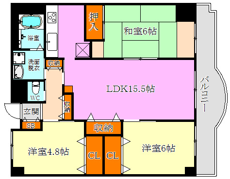 ハイツレインボー塩屋の間取り