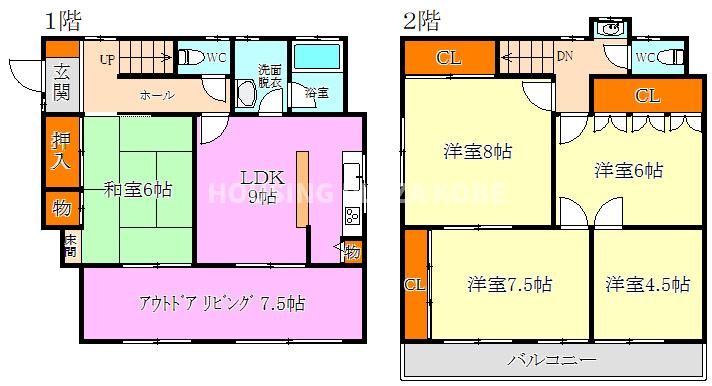 塩屋台２丁目貸家の間取り