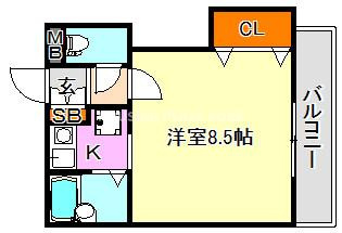 須磨浦SKYハイツ　須磨駅の賃貸情報の間取り