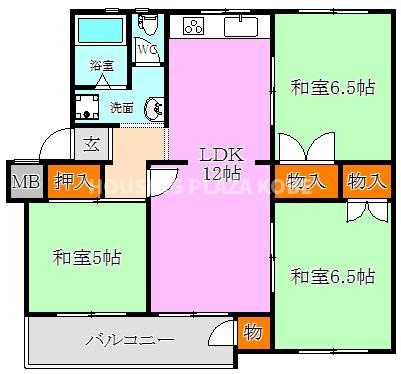 高倉台10団地46号棟の間取り