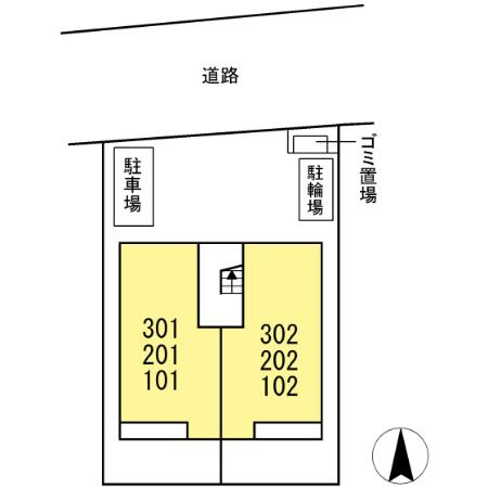 Ｄアセット武蔵台の区画図