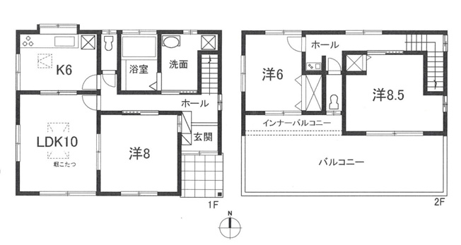 【間取り】 | 毛呂山町目白台2丁目　中古戸建