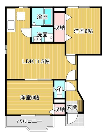 【間取り】 | フルールセーヌⅠ