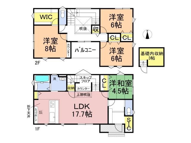 タマタウン　大垣市東前町（安井小）　全３区画分譲の間取り|■2号棟　■ヤマダ不動産　株式会社リライフ　
■夢のマイホーム購入をフルサポートします！