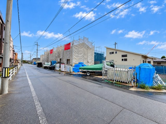 タマタウン　大垣市東前（安井小）　全３区画分譲の前面道路含む現地写真|「現地（2026年9月8日）撮影」　
■前面道路　
■ヤマダ不動産　株式会社リライフ