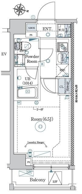 エストゥルース西横浜の間取り