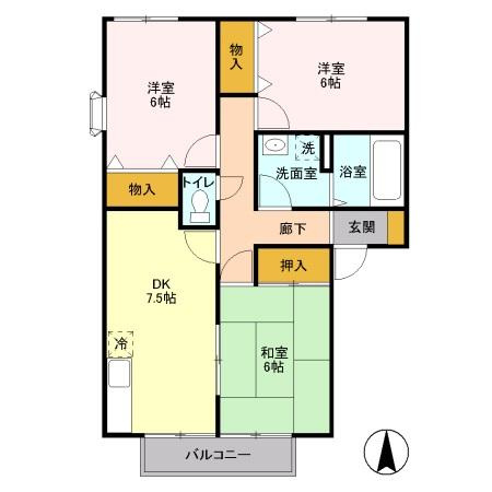 【間取り】 | フレマリール東橋本A