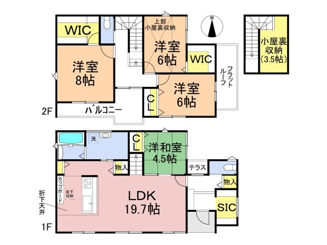 タマタウン　大垣市東前（安井小）　全３区画分譲の間取り|■3号棟　■ヤマダ不動産　株式会社リライフ　
■夢のマイホーム購入をフルサポートします！