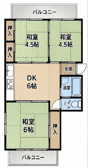 明舞団地第一団地一号棟の間取り