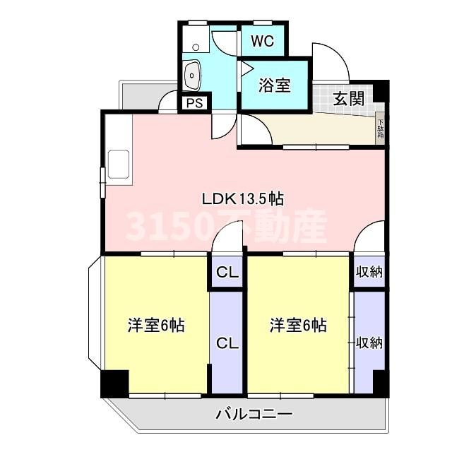 マンション島原の間取り