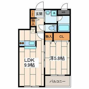 メゾンクレールＨｉｙｏｓｈｉの間取り