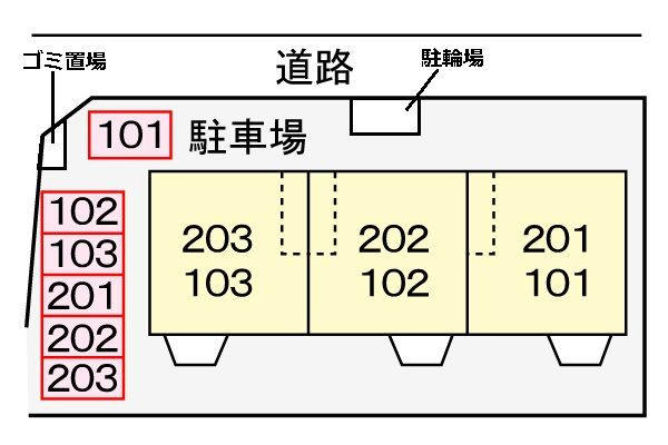 メゾンリヴェールⅡの区画図