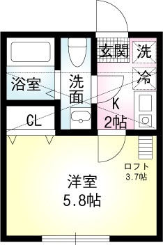 ヴェラハイツ白楽二番館の間取り|間取りです。