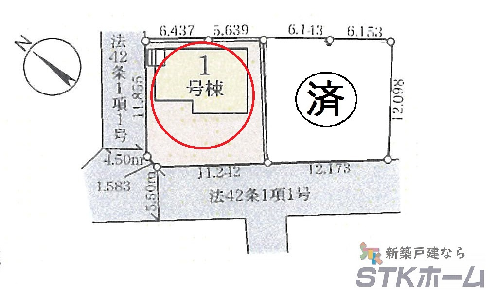 仲介手数料無料　白岡彦兵衛7-33　新築戸建　全2棟の区画図