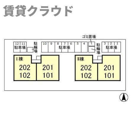 サンハイム　Ⅰの区画図