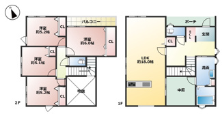 【間取り】 | 筑紫が丘３丁目　新築戸建 | 図面と現況が異なる場合は現況を優先します
