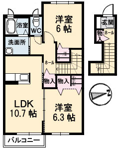グランドール新開の間取り