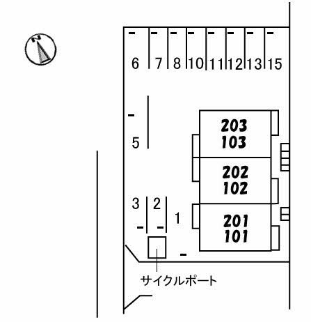 グランドール新開の区画図