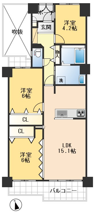 藤和千里ハイタウンの間取り