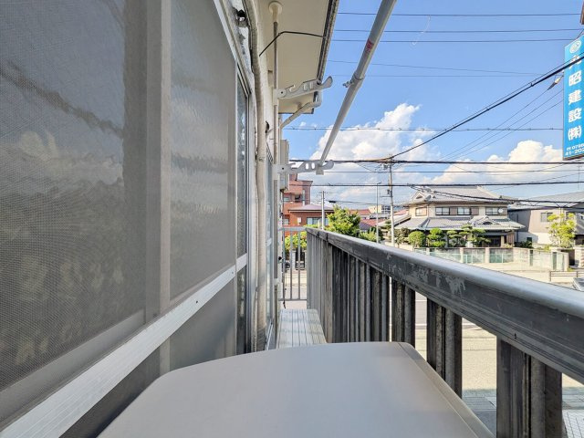 山崎マンションのバルコニー