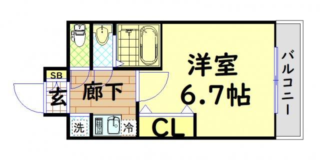 【間取り】 | プレサンス新町ウィズ ジョイ