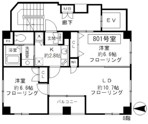 プルナス入谷の間取り
