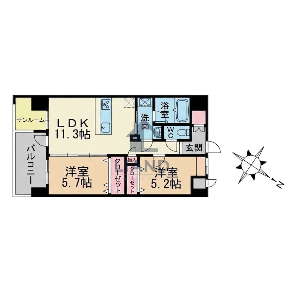 バルセロナ薬院　平尾小学校区の間取り|バルセロナ薬院