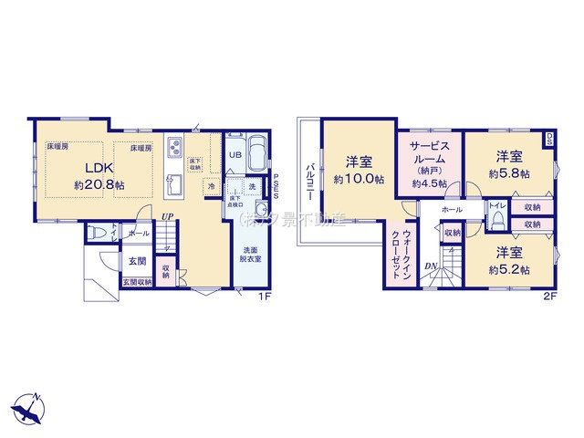 《仲介手数料無料》緑区大字大牧1480新築一戸建てケイアイグレイスの間取り