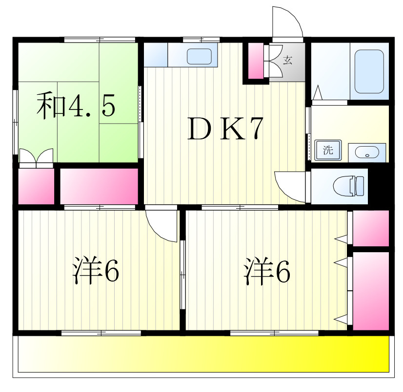 フジハイツⅡの間取り