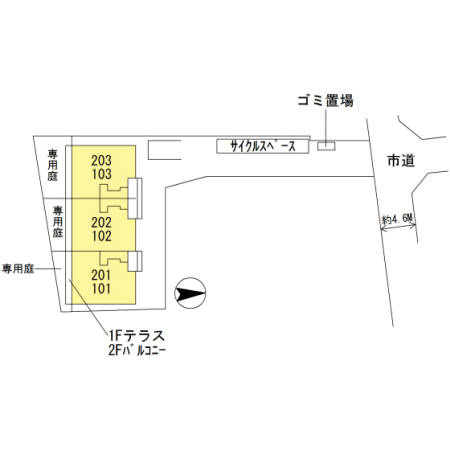 【区画図】 | ウィット八平　Ａ棟