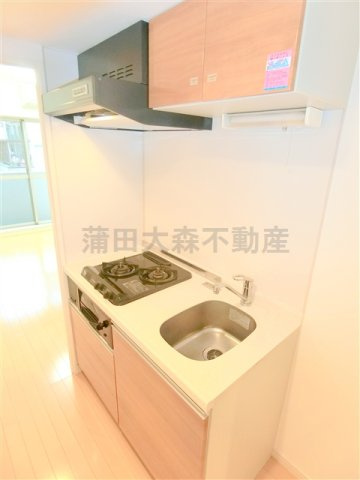 スカイコート蒲田弐番館のキッチン|2口ガスグリル付システムキッチン