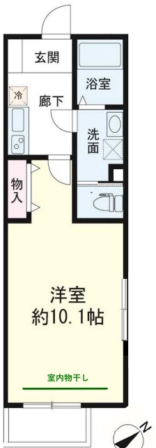 千葉市稲毛区稲毛１丁目のアパートの間取り