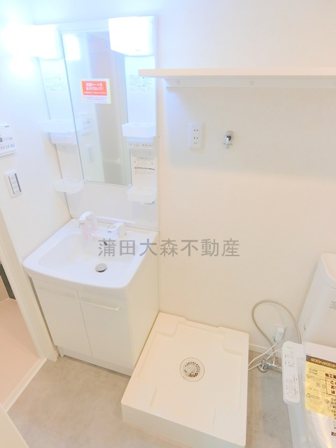 プロムナード大森南の洗面所|洗面脱衣所　独立洗面台　室内洗濯機置き場