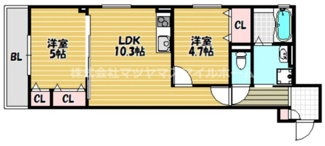 【間取り】 | ラモーナ諸福Ⅲ