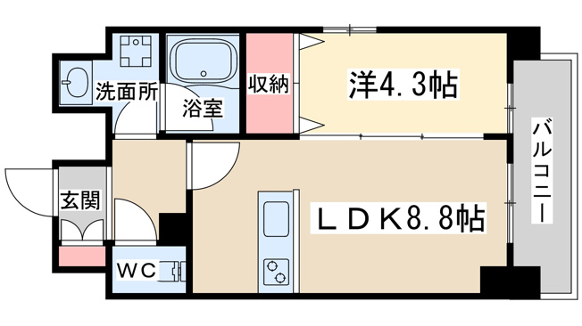 【間取り】 | ハイデンス梅ヶ枝