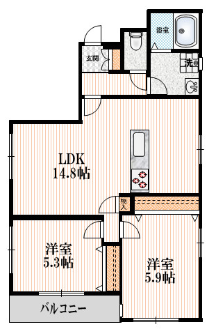 ライム広尾の間取り|★１フロア１世帯★