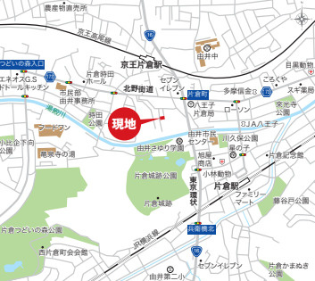『八王子市土地』八王子市片倉町356-15【仲介手数料無料】の地図|～仲介手数料無料☆八王子ひなた不動産～八王子市片倉町　売地