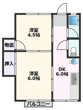 【間取り】 | ビスタ岸部ハイツA棟