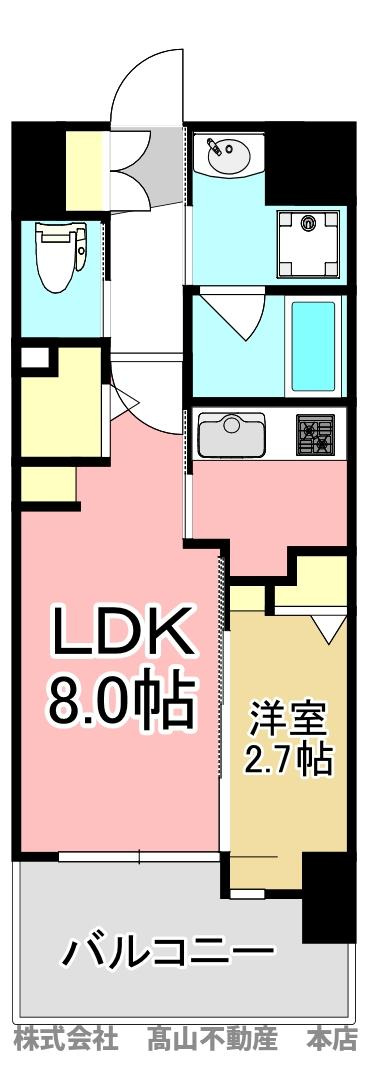 福津市日蒔野２丁目の賃貸マンションの間取り