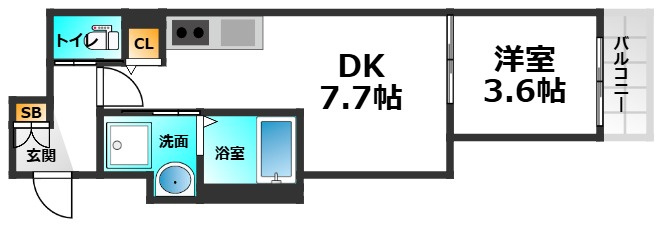 グランツ喜連の間取り
