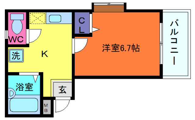神戸市灘区灘北通１丁目の賃貸マンションの間取り