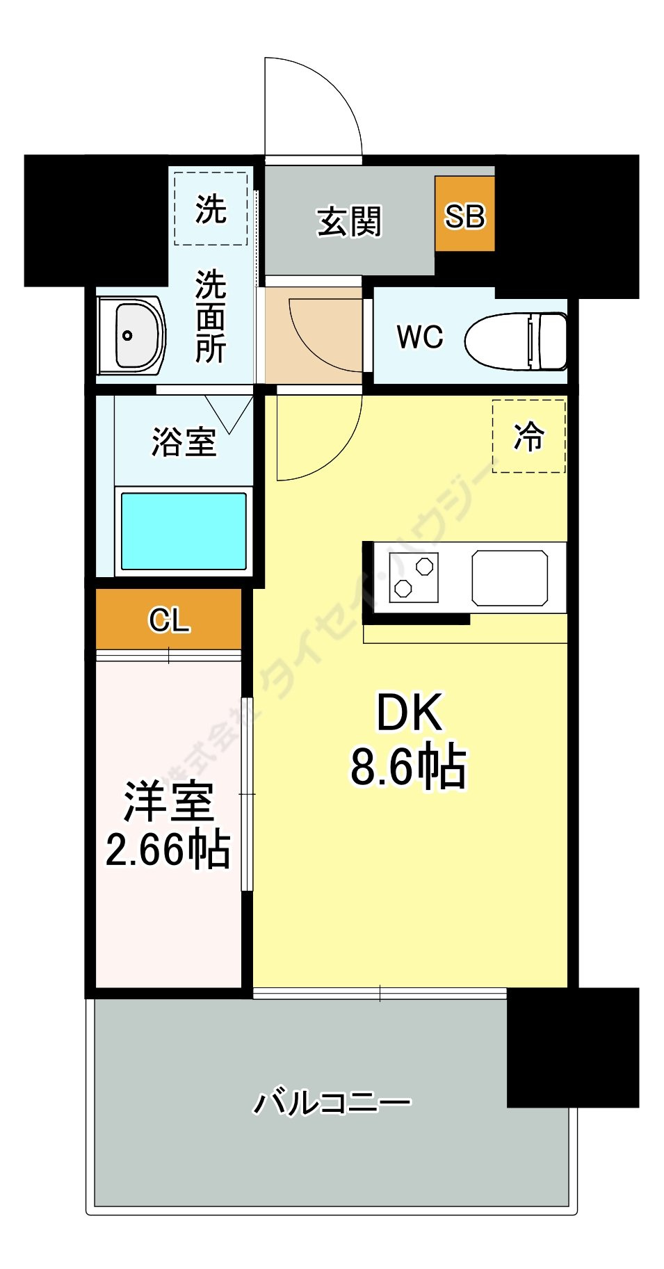 アルティザ仙台花京院の間取り